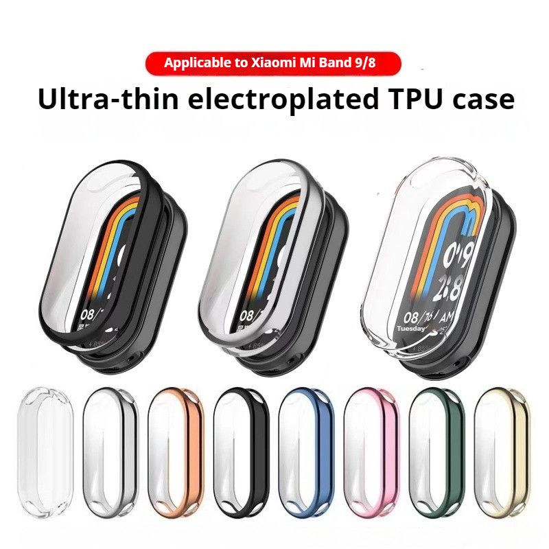 Full Cover Dành Cho Xiaomi Mi Band 10 9 8 Màn Hình Protec Mi Band9 TPU Bảo Vệ Màn Hình Vỏ Bảo Vệ Đồn