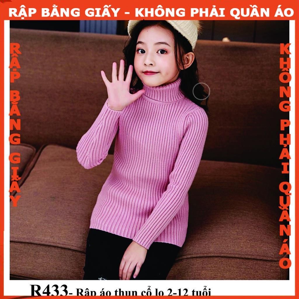 Rập giấy A0 áo thun cổ lọ mã R433