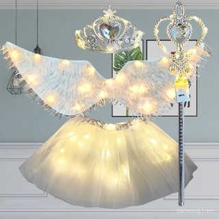 [994 Đánh giá tích cực] Cánh thiên thần phát sáng, đạo cụ cosplay, trang phục biểu diễn Giáng sinh Halloween, quà sinh nhật cho bé gái
