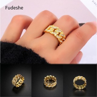 Fudeshe Nam Đính Đá Zircon Phong Cách Hip Hop