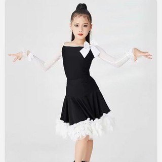 Trẻ em mặc khiêu vũ latin cao cấp hiệu suất tập luyện quần áo khiêu vũ latin ren khiêu vũ chuyên nghiệp bé gái mặc
