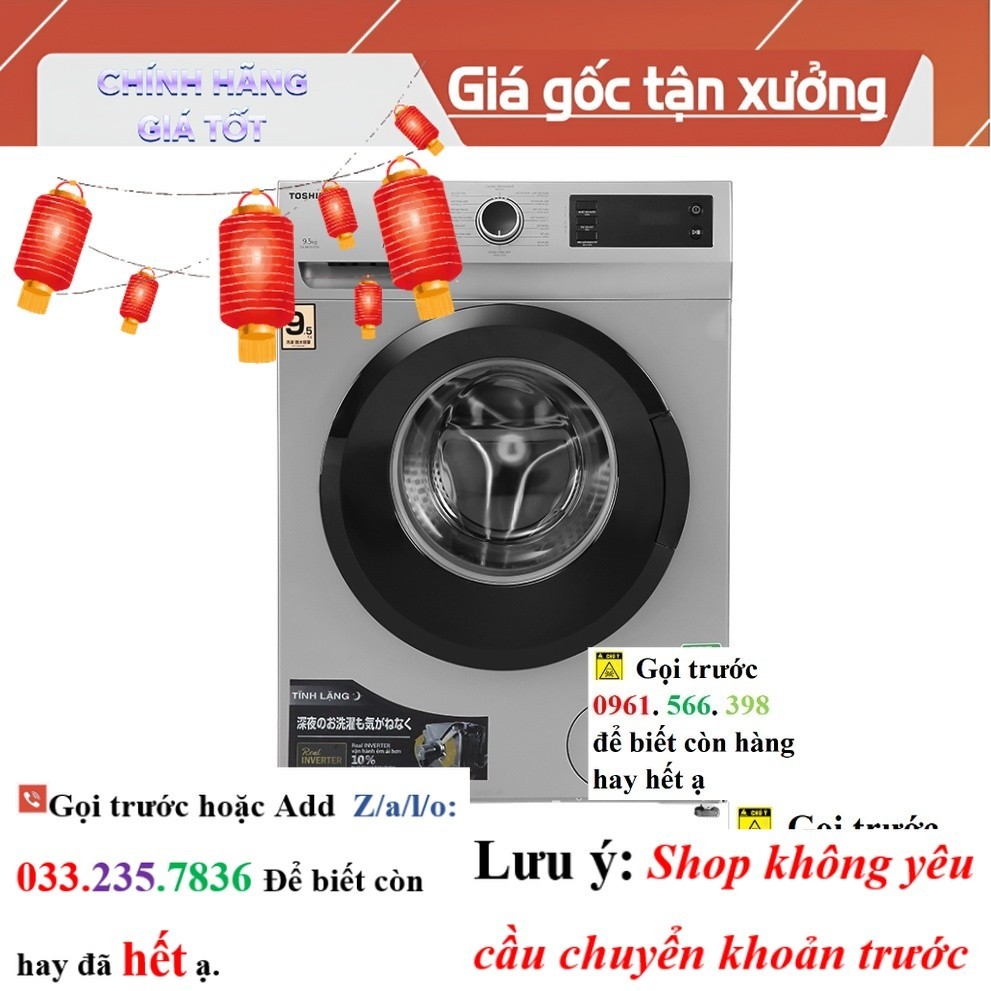 <new> Máy giặt Toshiba Inverter 9.5 Kg TW-BK105S3V(SK)