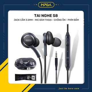 Tai Nghe Nhét Tai Akg S8 Chân Cắm 3.5 Mm Kèm Bộ Núm Có Mic Hỗ Trợ Bass Ấm Chơi Game Njoyshop