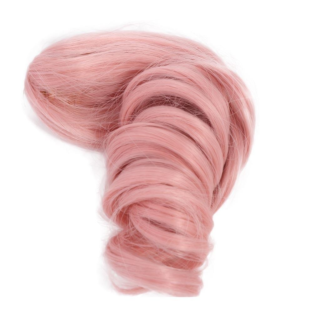 （Chỉ có một cái đuôi ngựa, không có búp bê） đuôi ngựa với mái tóc xoăn dài 20 cm DIY