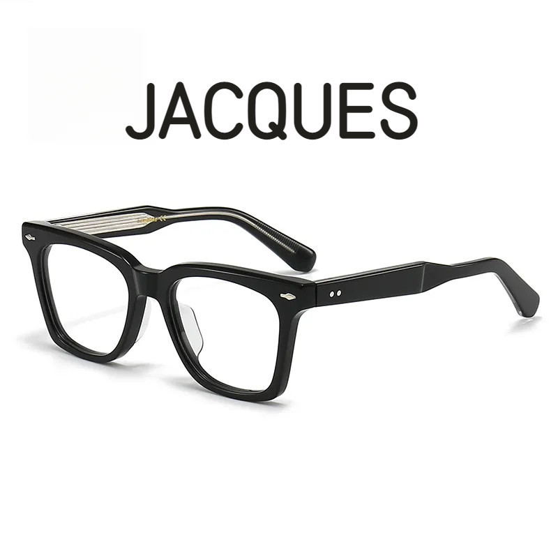 [Kính TOTU] Kính sợi Acetate Kính khung kim loại JACQUES Acetate Kính khung Titan nguyên chất Châu Â