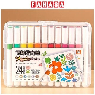 Hộp 24 bút dạ màu acrylic marker - 9053a