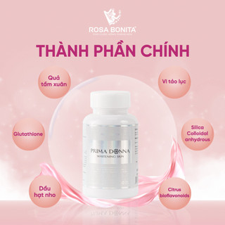 Combo 3 hộp viên uống mờ nám Prima Donna nhập khẩu Úc lọ 60 viên Rosa Bonita