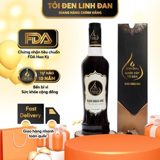 Nước cốt tỏi đen thương hiệu Linh Đan, nước tỏi đen cao cấp tốt cho sức khỏe chai 500ml