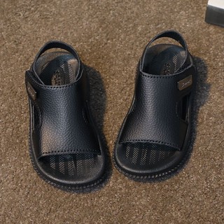 Mùa Hè Trẻ Em Giày Sandal Da Mềm 2023 Phong Cách Mới Đế Mềm Giày Đi Biển Bé Trai Bé Gái Bé Giày Sandal Mũi Mở Giày Dạo Phố