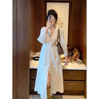Đầm Dài Đầm Mùa Hè Đầm Nữ Đầm Trắng Ren Dài Đầm Đi Biển Đầm Đầm Biển Đầm