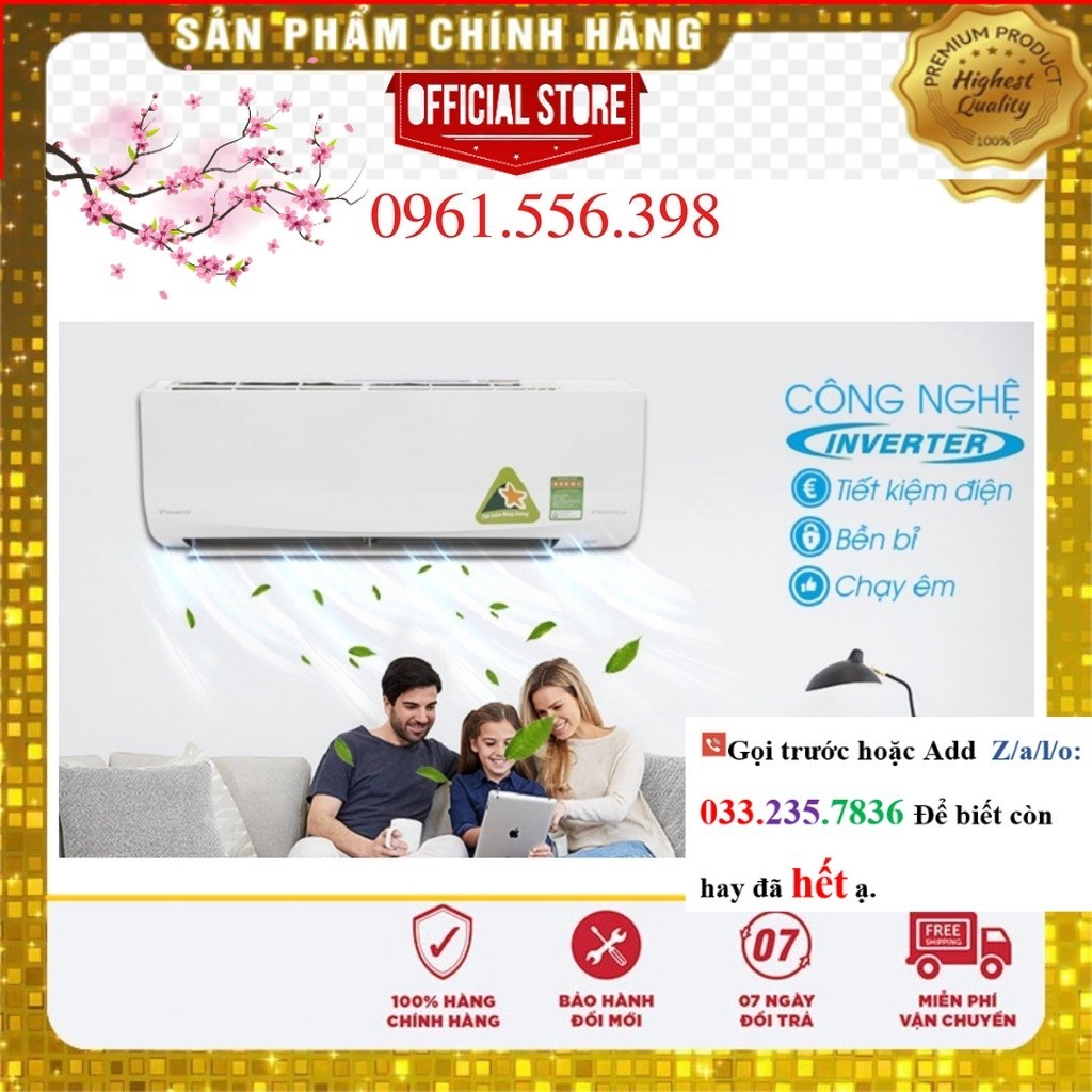 <Sale> Điều hòa Daikin 12000 BTU inverter 1 chiều FTKB35WAVMV, mới 100%, hàng chính hãng