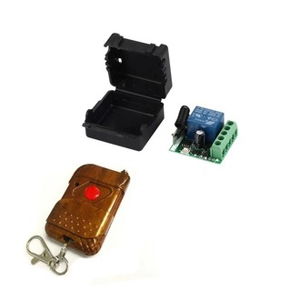 Công tắc điều khiển từ xa rf không dây đa năng 433mhz mô-đun thu rơle dc 12v 10a 1ch và điều khiển từ xa 433.92 mhz