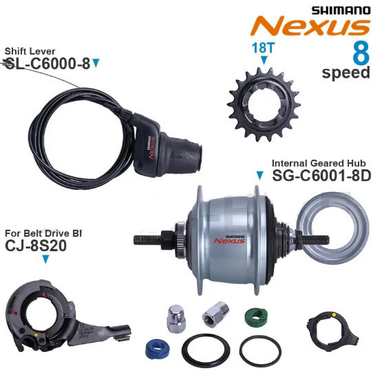 GROUPSET ÂM SHIMANO NEXUS INTER 8