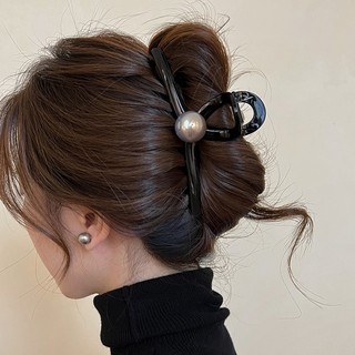 Kẹp Tóc Nữ Ngọc Trai Xám Cá Mập