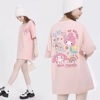 [S-3xl] Áo thun nữ tay ngắn tay in hình hoạt hình dễ thương phong cách ngọt ngào phiên bản Hàn Quốc dáng rộng Harajuku Áo thường ngày