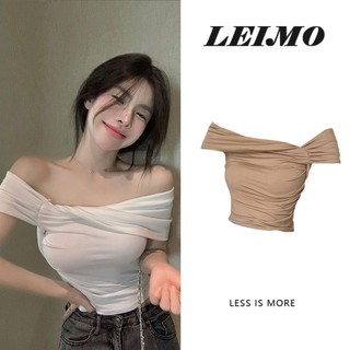 Áo thun ngắn tay một vai sang trọng dành cho nữ thắt nút Slim @