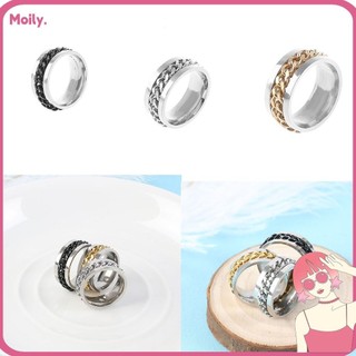  Nhẫn Thép Titan Mạ Vàng/Bạc Thời Trang Cho Nam