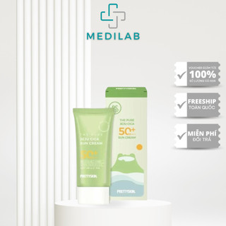 Kem Chống Nắng Rau Má PRETY SKIN Hàn Quốc The Pure Jeju Cica Sun Cream 50ML Dành Cho Da Mụn, Nhạy Cảm
