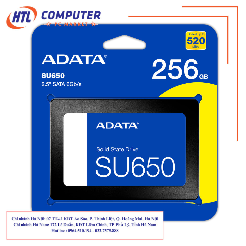 Ổ CỨNG SSD ADATA SU650 SATA  ASU650SS-120GT-R 120GB/256GB