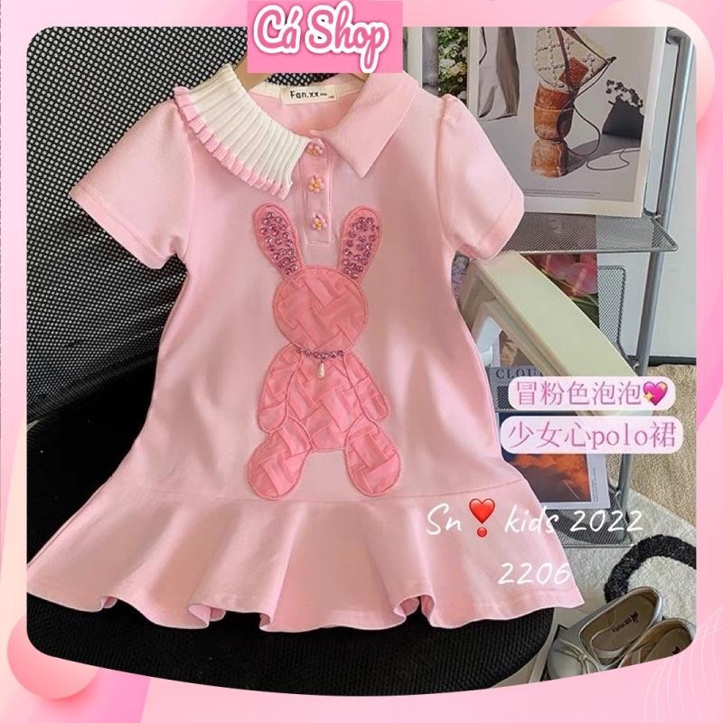 Váy đầm đuôi cá ngắn tay cho bé gái