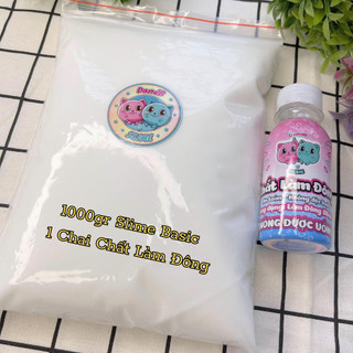 1kg basic slime sữa cơ bản kèm chai chất làm đông d&b slime