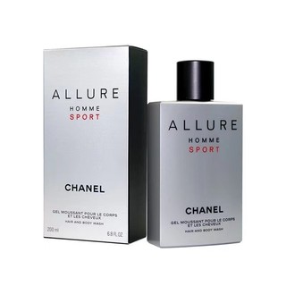 Chane Men 's Charm Sports Dầu gội và Sữa tắm hai trong một Hương thơm gỗ xốp 200ml dành cho bạn trai