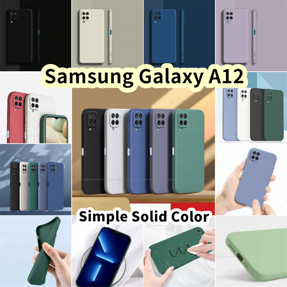 [Ốp Lưng Nhà] Dành Cho Samsung Galaxy A12 Silicon Full Cover Ốp Lưng Điện Thoại Màu Mở Chính Xác