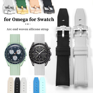  Đường Cong Kết Thúc Ban Nhạc 20 Mm Cho Swatch X Cho Omega Chung MoonSwatch Ban Nhạc Hành Tinh Series Vòng Tay Đồng Hồ Nam Nữ Chống Thấm Nước Vàng Đen Khóa Dây Đeo Tay 