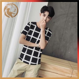 Quần áo nam xuân hè Áo thun ngắn tay trẻ trung màu trắng mỏng vừa vặn Hàn Quốc cổ tròn trên quần áo nửa tay xu hướng mùa hè nam