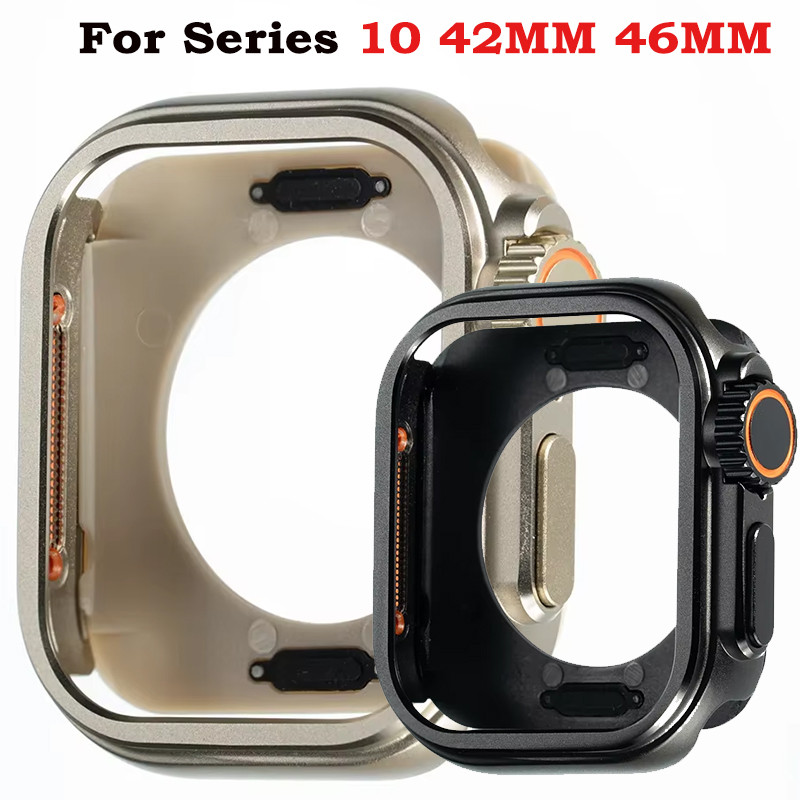 Vỏ hợp kim kẽm kim loại Vỏ bảo vệ cứng cho Apple Watch Series 10 46mm 42mm Nâng cấp Ultra 2 49mm Iwa