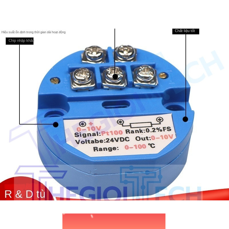 Mô Đun SBWZ | Chuyển Đổi PT100 Sang 4-20mA, 0-5V, 0-10V | Chính Xác, Bền Bỉ | Lý Tưởng Cho Đo Nhiệt 