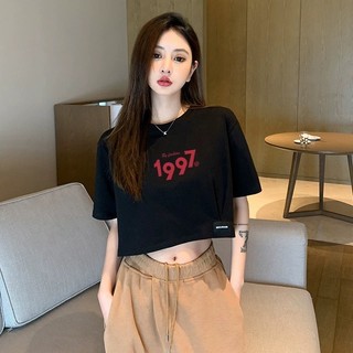 Áo  Croptop Thun Ngắn Tay  Cổ Tròn Nữ Cotton 100% Cao Cấp SWELEE 006