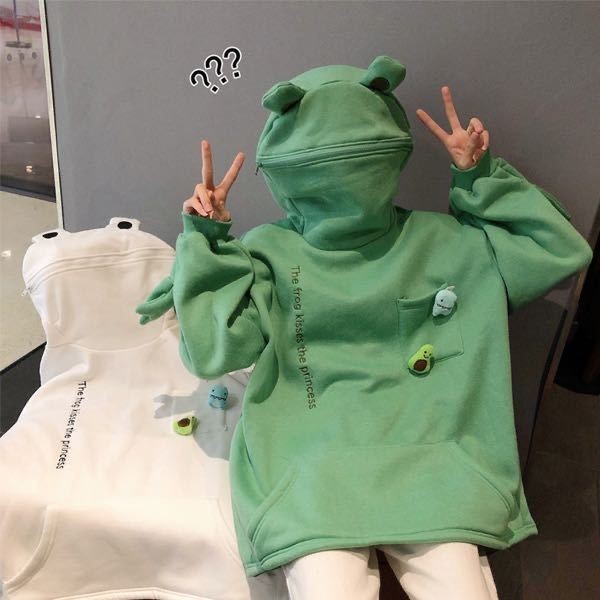 Áo Hoodie ếch nhỏ Unisex Áo khoác hoạt hình ngộ nghĩnh