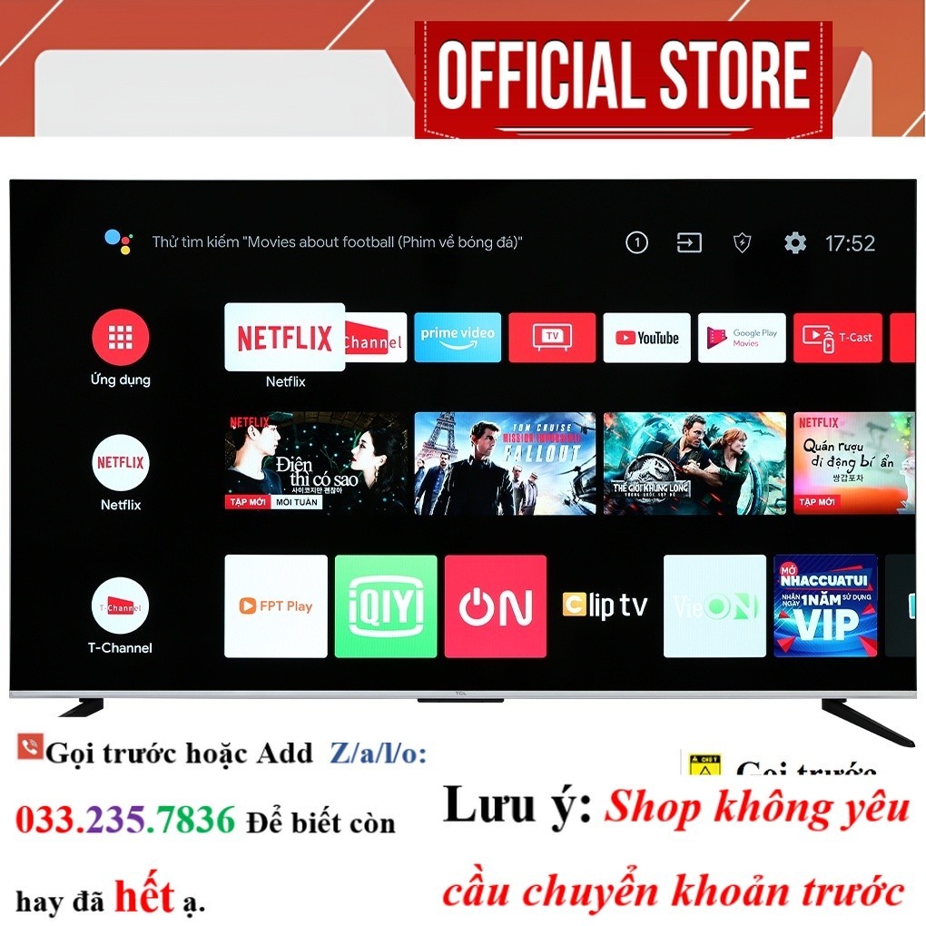 Android Tivi TCL 65P737 4K 65 inch 