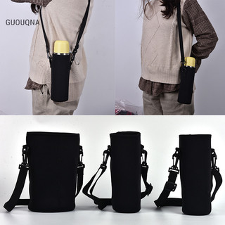 Guouqna 1x Neoprene Chai Nước Tàu Sân Bay Cách Nhiệt Cốc Bao Túi Đựng Túi Có Dây Đeo BASL