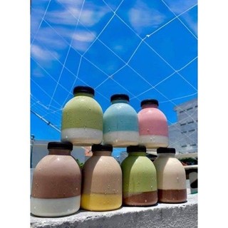 Chai Nhựa 500ml Tròn Lùn Miệng Rộng Nắp Fi38. Chai Đã Kèm Nắp. Nhựa HuySun