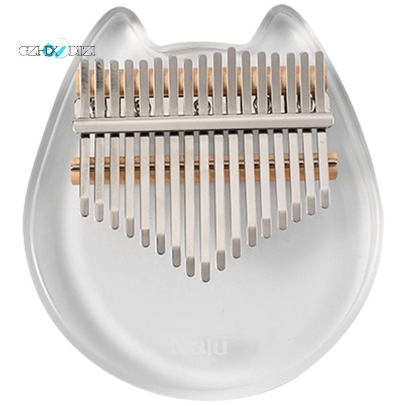 -CT Bàn phím ngón tay cái Acrylic chính Kalimba 17 trong suốt, Mèo