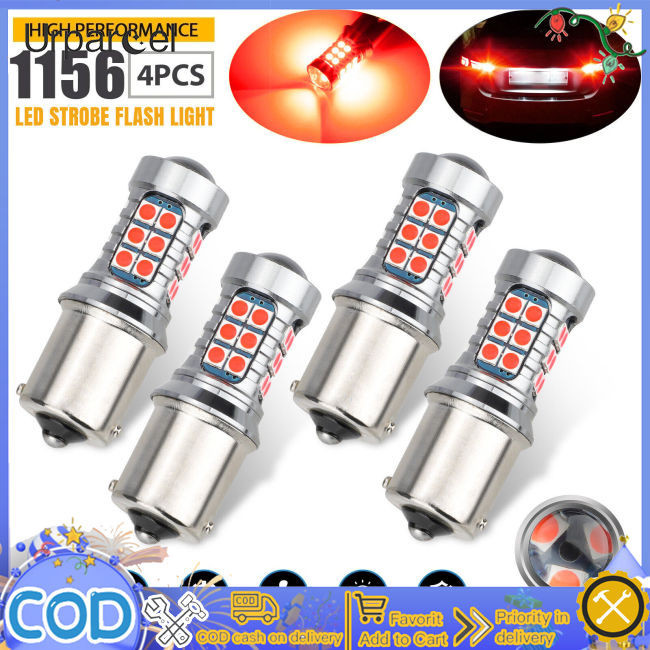 Ul 4 Cái 1156 7506 3030 SMD 27 Bóng Đèn LED 1500LM Siêu Sáng 360° Đèn báo dừng phanh đuôi LED góc chùm tia