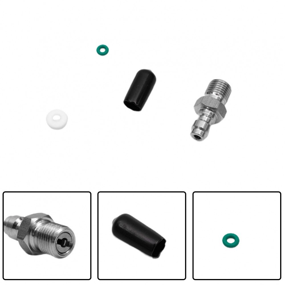 {WELO}Male Connector M10/1 Fill Head High Pressure Nipple PCP Stainless Steel