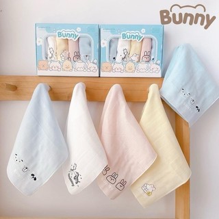 Set 5 khăn mặt sợi tre bamboo Bunny cho bé