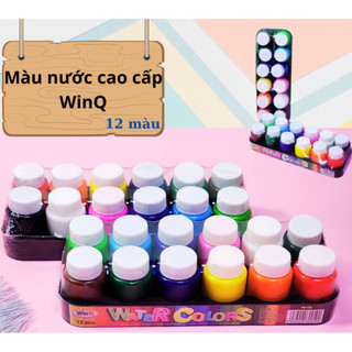 Màu nước Water Colors Acrylic cao cấp WinQ 12 màu