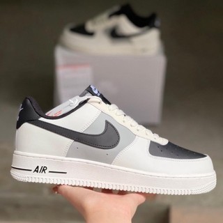 Giày af1 mũi đen nam nữ,giày_af1 low cream black hót trend thời trang bản cao cấp full box bill hihi shop