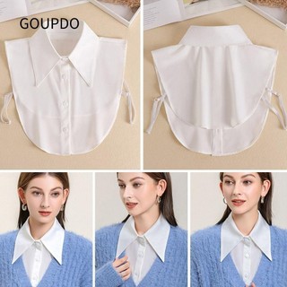Áo sơ mi cổ giả nữ voan cổ điển cotton áo cổ giả
