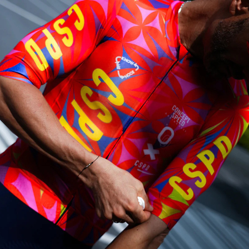Powerband CSPD Pro Team Áo đi xe đạp tay ngắn Áo sơ mi nam xe đạp