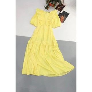 Đầm midi cotton lụa V391