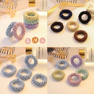 Bộ 5 Dây Buộc Tóc Bện Phong Cách Hàn Quốc Cho Nữ Buộc Tóc Dây Cao Su Phụ Kiện Tóc