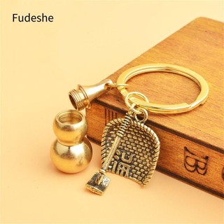 Fudeshe vòng cổ/móc khóa bằng đồng thau hình hồ lô độc đáo