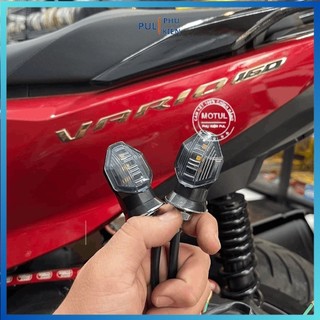 Đèn xi nhan moto xe máy Hidu K1 màu đen khói led vàng