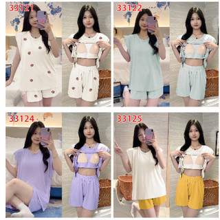 Có miếng lót ngực modal bộ đồ ngủ nữ mùa hè nửa tay quần short mùa hè thoáng mát bộ đồ ngủ nữ nhà bộ đồ ngủ bộ đồ ngủ bộ đồ ngủ