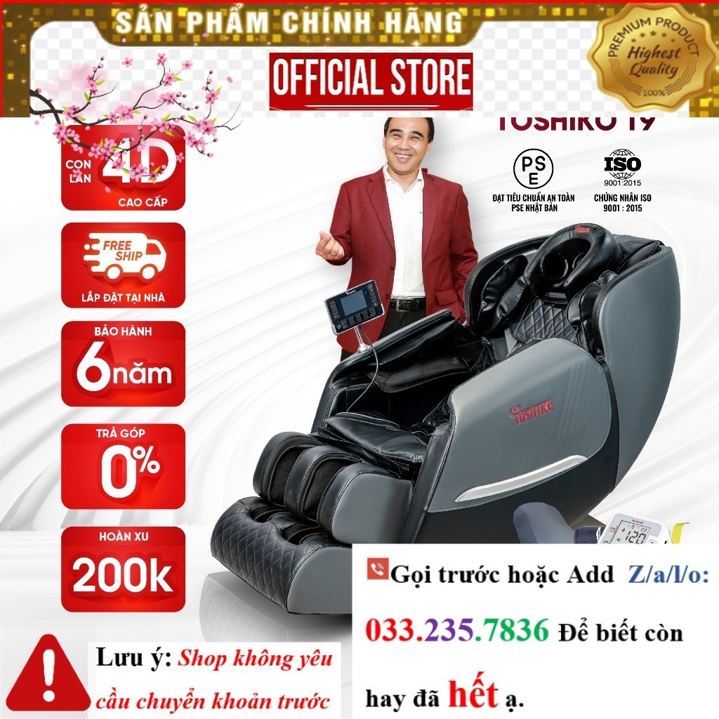  New Ghế massage toàn thân Toshiko T9